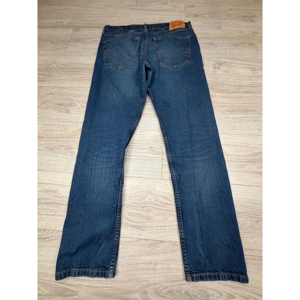 Levis 502 Regular Taper Blue Jeans Mens 36x34 Medium Wash Denim 29507-0004